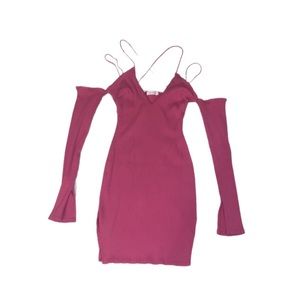Hot pink long sleeve dress size:small